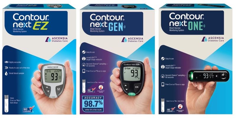 Family using a blood glucose meter