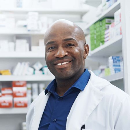 Pharmacist helping a customer